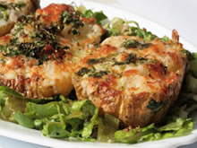 gevulde aardappeltjes met geitenkaas