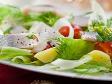 aardappelsalade met rolmops