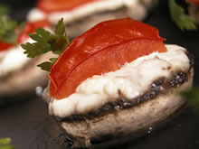 champignons met mascarpone en gorgonzola