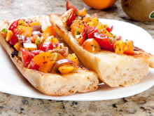 ciabatta met gewokte paprika