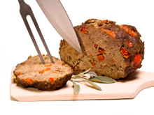 gehaktbrood met rode paprika