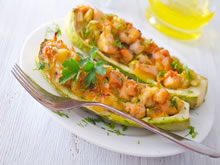 gevulde courgette met kip