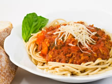 spaghetti met herfstgroentensaus