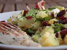 gegrilde kip met maaltijdsalade