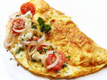 omelet met geitenkaas