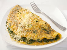 omelet met spinazie