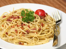 pasta met look en spek