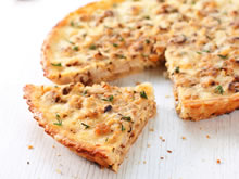 quiche met bloemkool en zalm