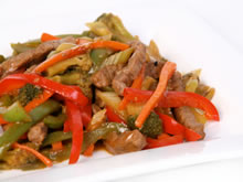 gewokt rundvleespannetje