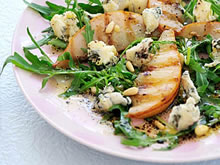 salade met gegrilde peer