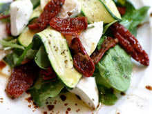 slaatje met courgette