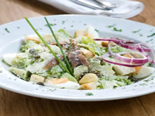 slaatje met parmezaanse kaas
